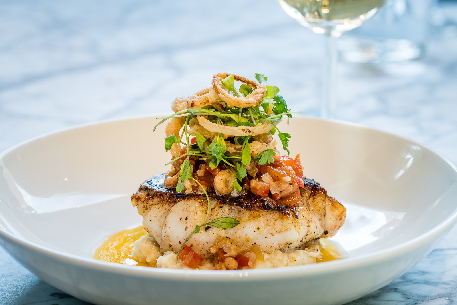 0510 - MSC cod loin with creamed cauliflower, brown shrimp, coriander and tomato concasse.jpg